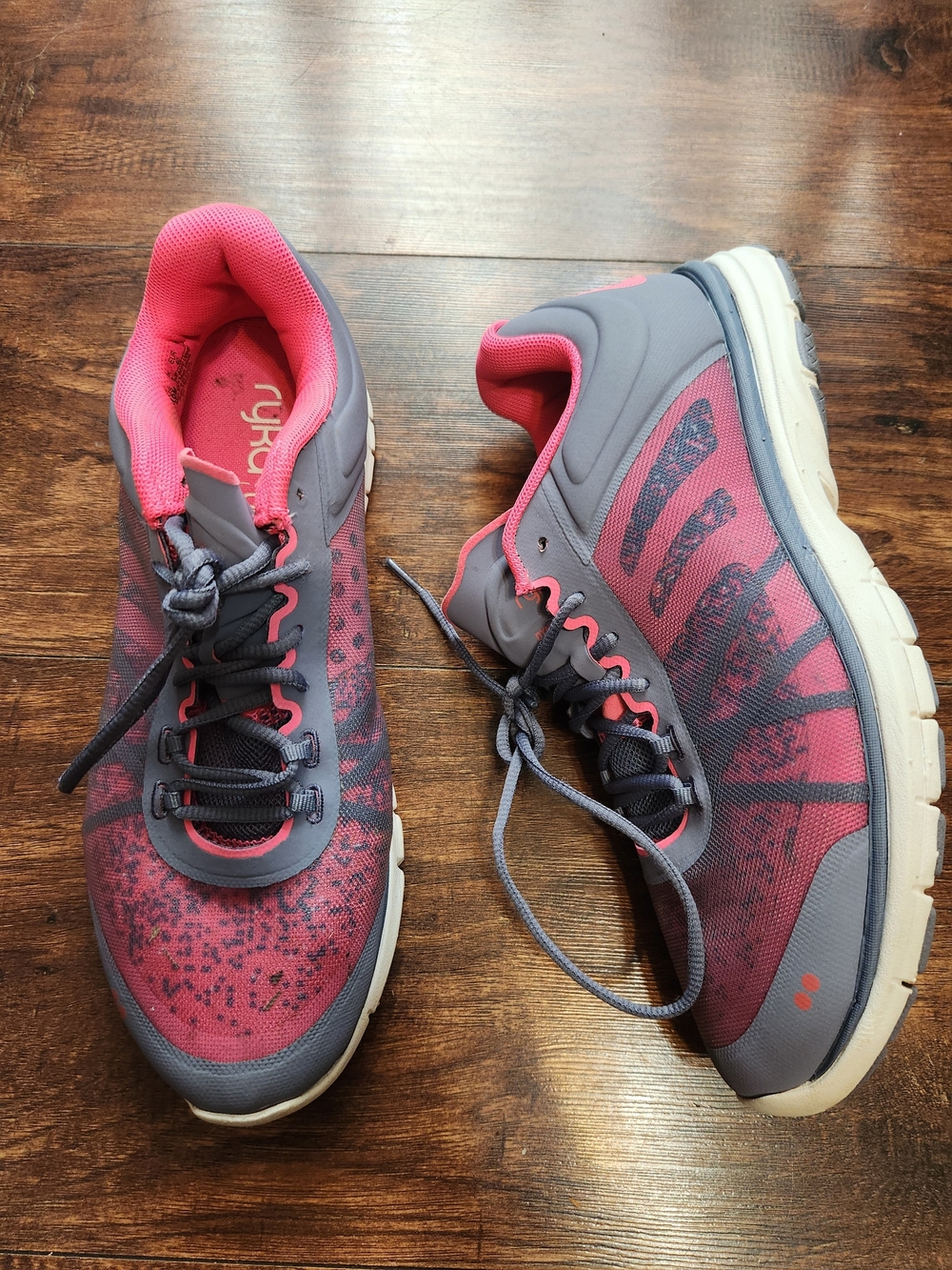 Ryka Dynamic 2.5 Ortholite Cross Trainer Gray and Pink Women's Athletic Shoes